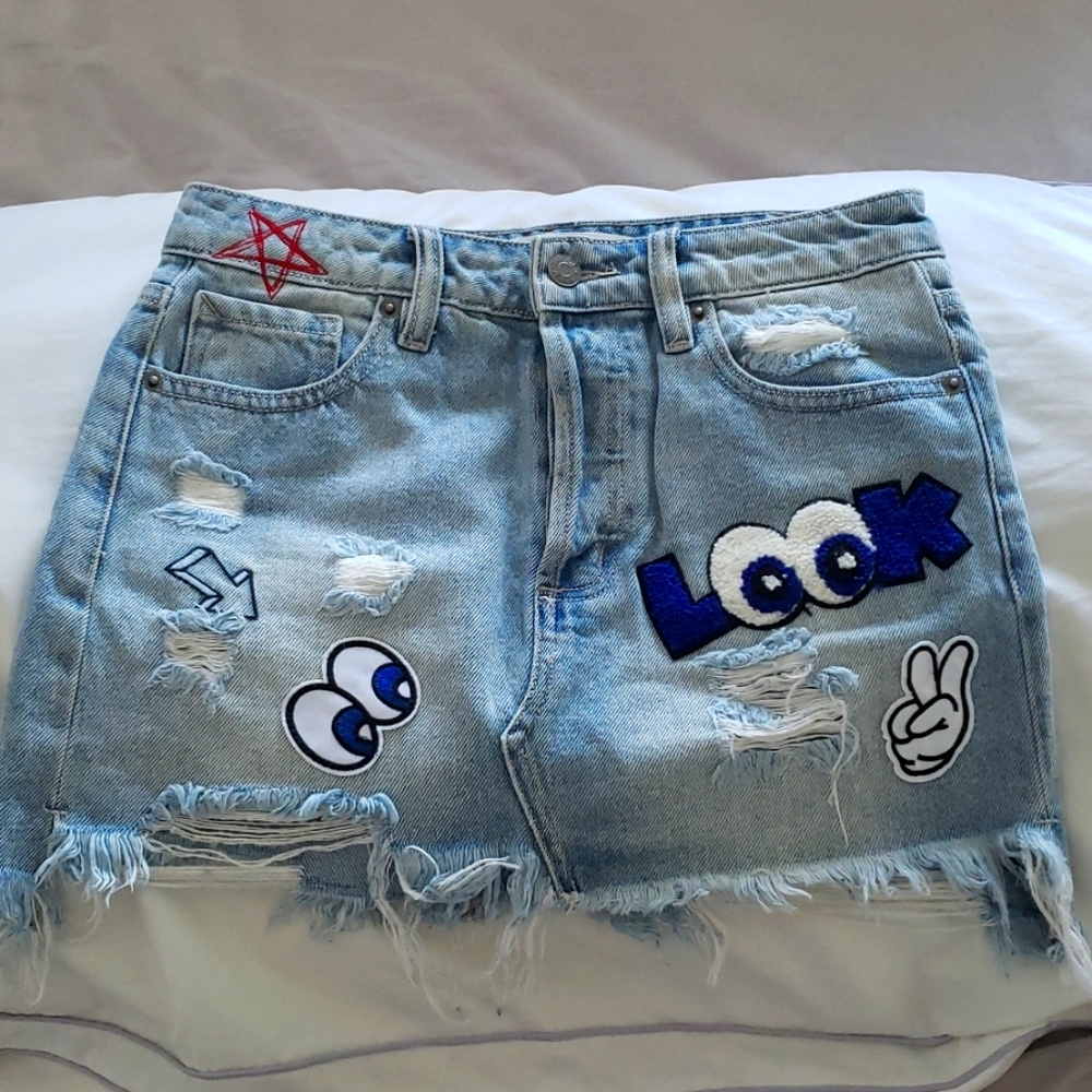 HIDDEN JEANS NEW WITHOUT TAG DENIM MINI SKIRT